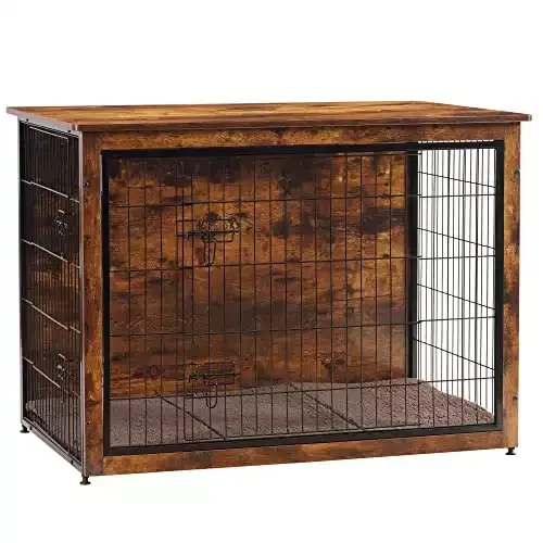 DWANTON Dog Crate Furniture with Cushion
