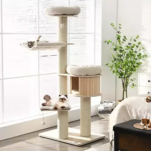 Tangkula Modern Cat Tree for Large Cats
