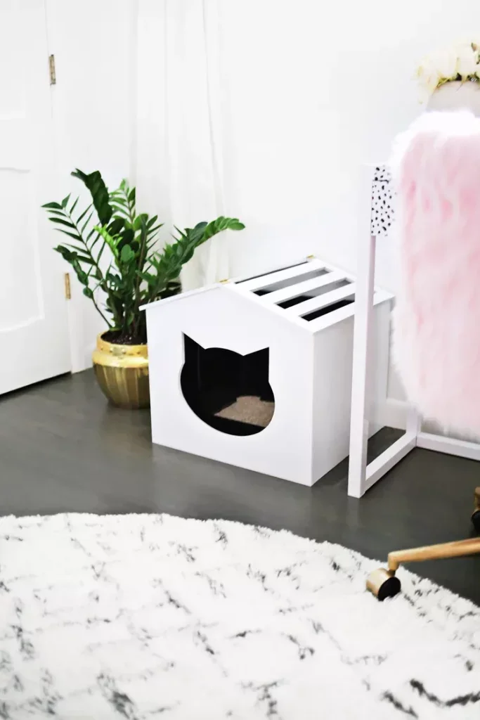 Mini cat house litter cover