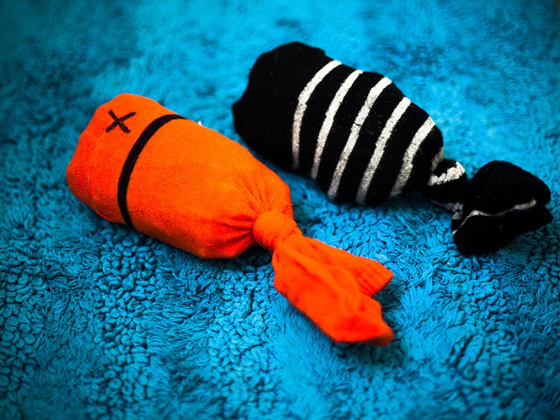 DIY Stuffed Sock Toys for Cats