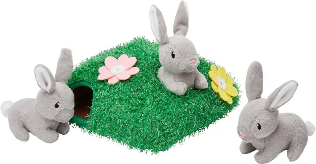 Spring Bunny Burrow Hide & Seek Dog Toy