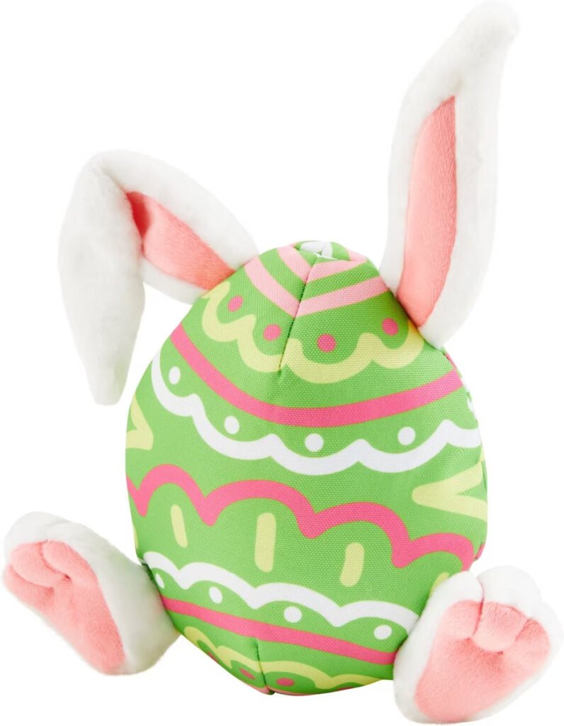 Easter Bunny Egg Plush Squeaky Dog Toy