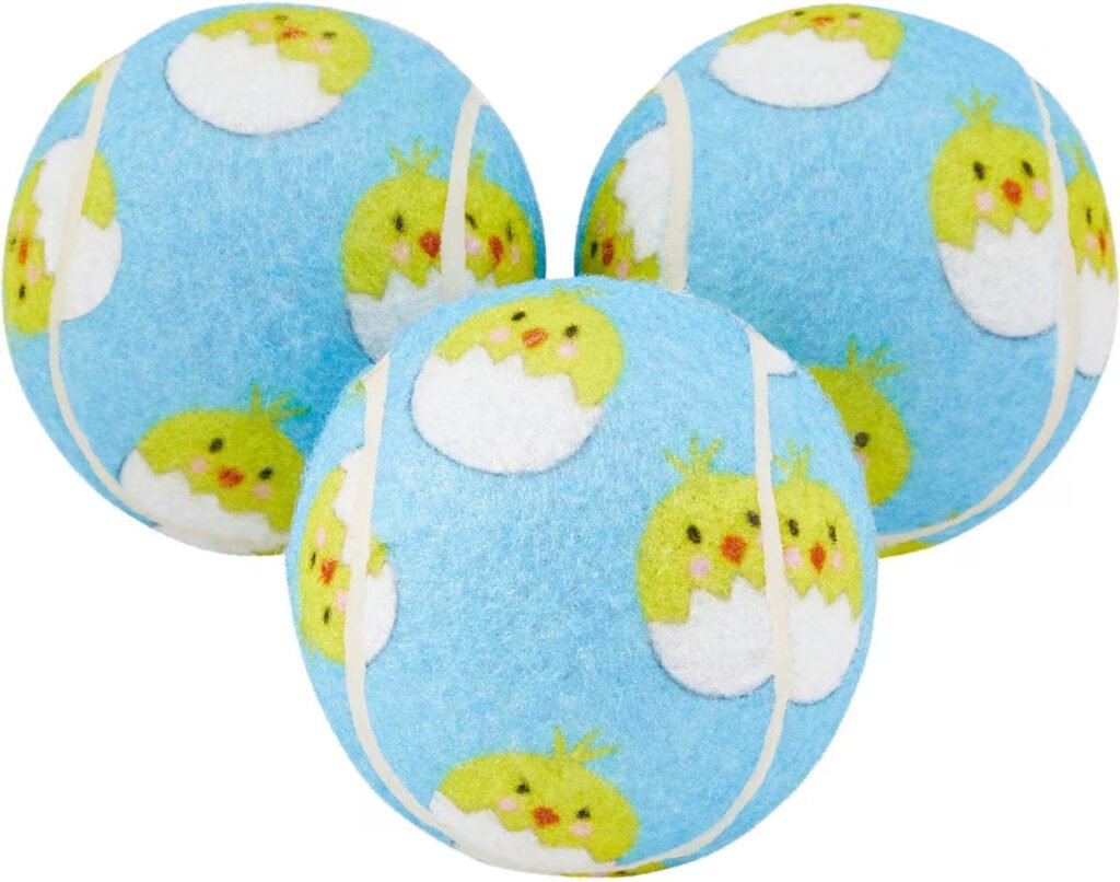 Easter Fetch Squeaky Tennis Ball Dog Toy