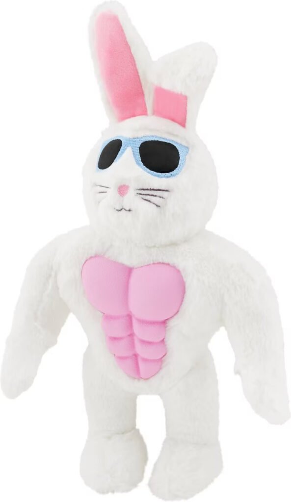 Easter Bunny Muscle Plush Dog Toy