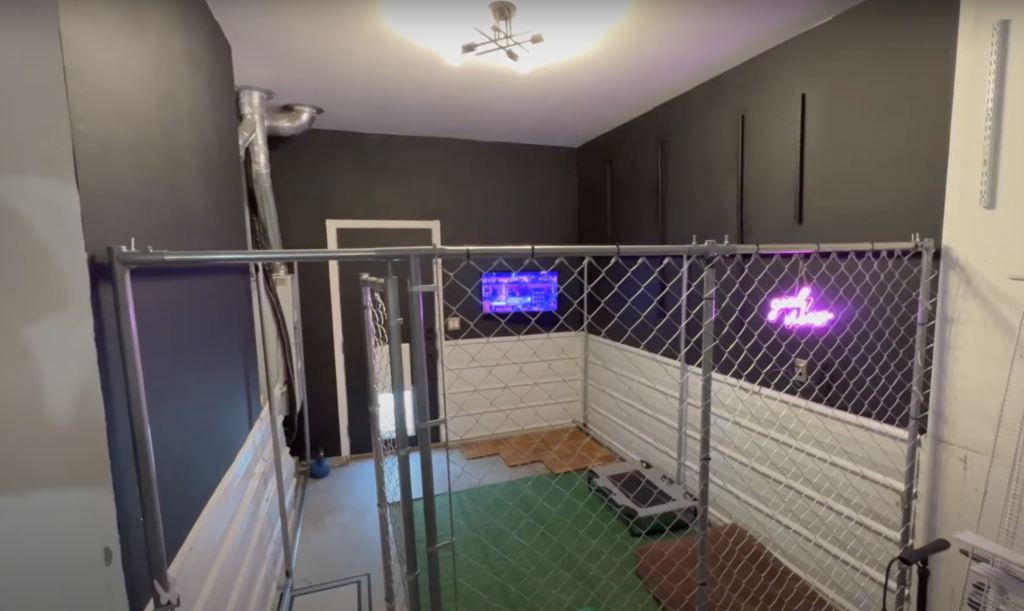 DIY garage dog kennel 