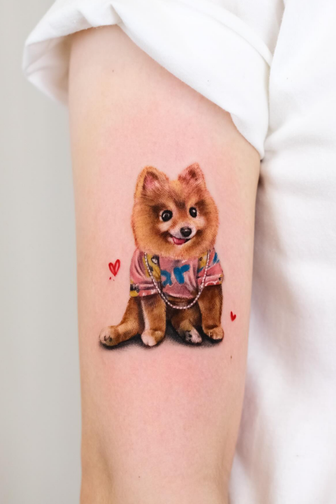 Cute Dog Portrait Tattoo