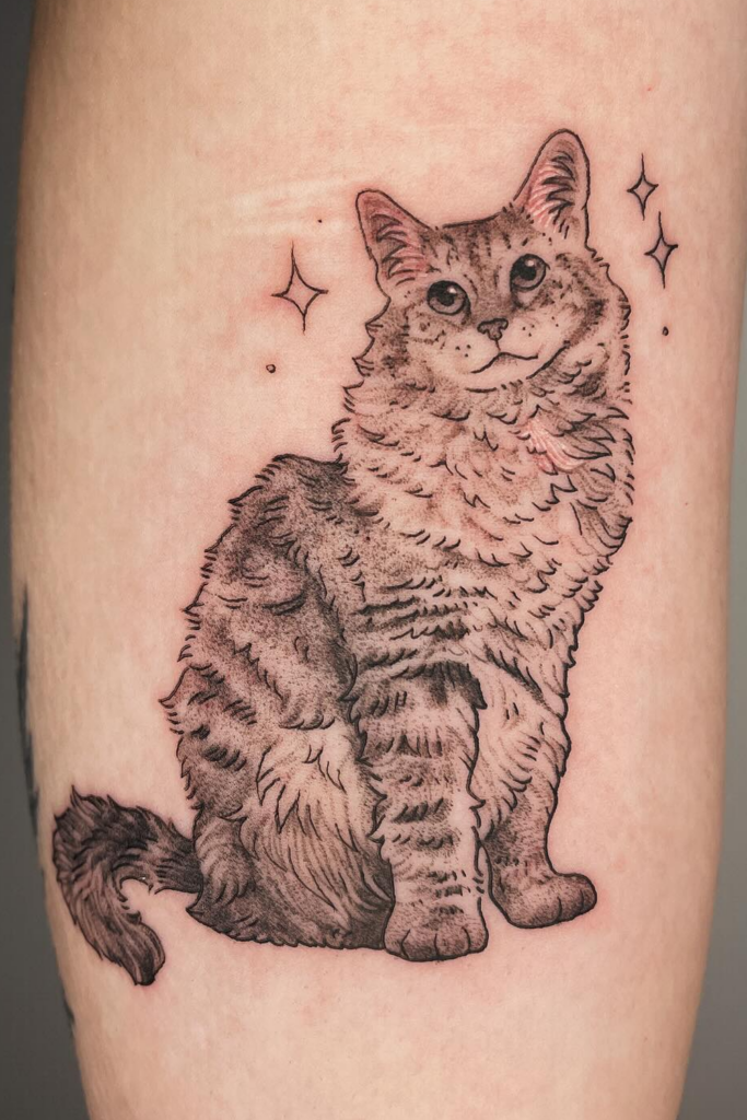 Kitty Portrait Tattoo