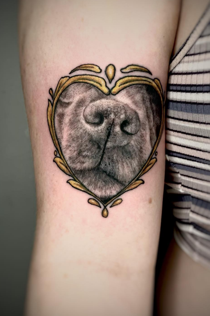 Large dog nose tattoo
