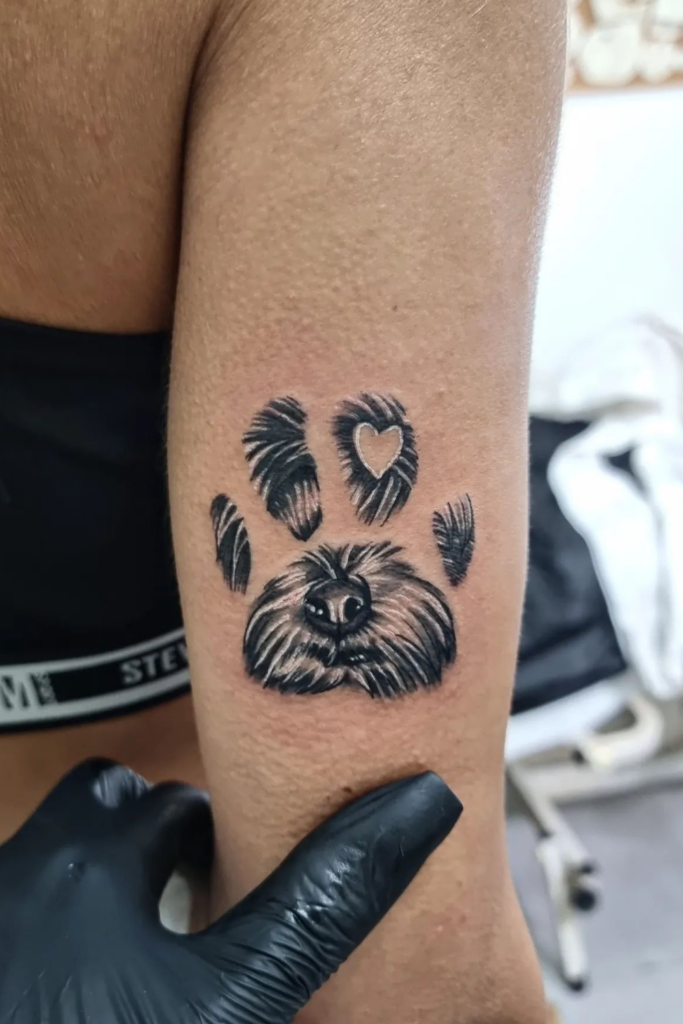 Unique Paw Print Tattoo