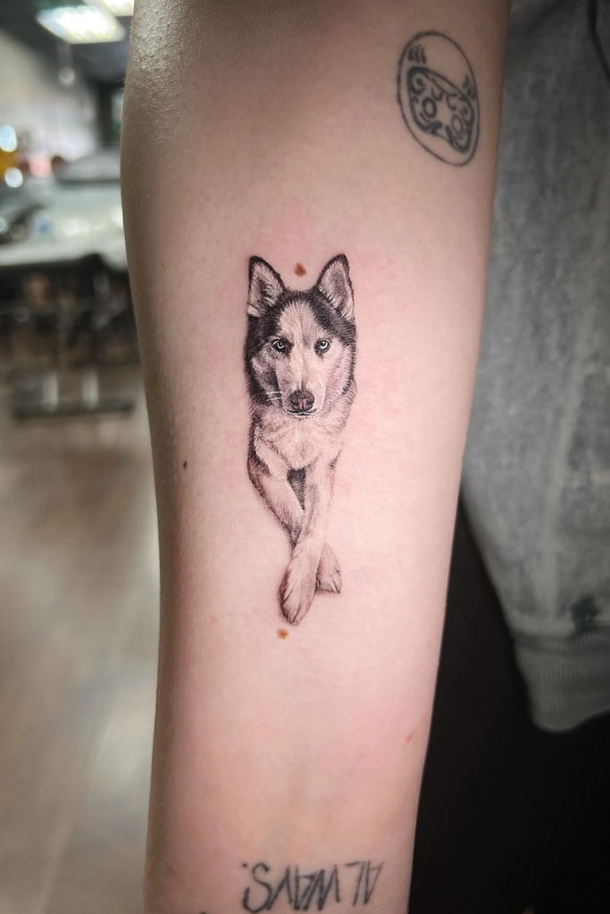 Unique Dog Portrait Tattoo