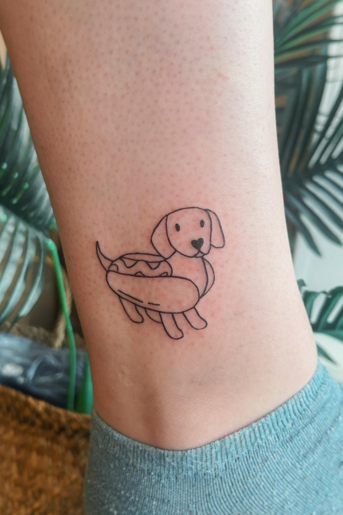 Wiener Hotdog Tattoo